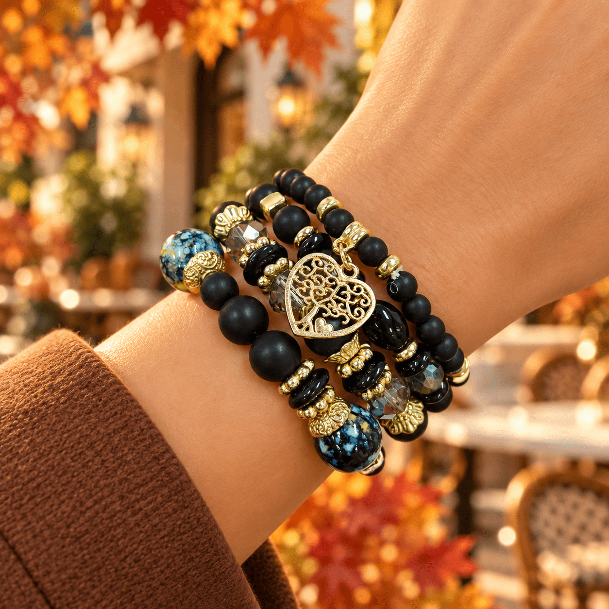 8-Strand Vintage Bohemian Beaded Bracelet Set